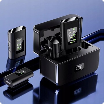 Двойной беспроводной петличный микрофон для телефона USB C/IPhone IOS