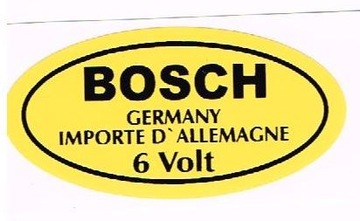 NAKLEJKA BOSCH 6V CEWKA ŻÓŁTA