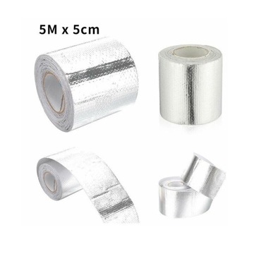 TAŚMA Z FOLII ALUMINIOWEJ TAŚMA TERMOIZOLACYJNA TAŚMA IZOLACYJNA 5M*5CM