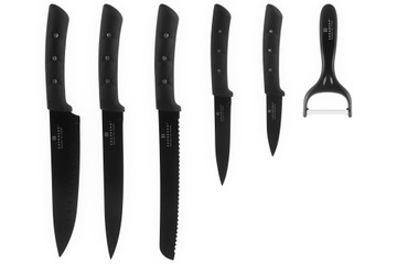 СОВРЕМЕННЫЙ НАБОР КУХОННЫХ НОЖЕЙ 3+1 EDENBERG, ЧЕРНЫЙ EDENBERG 9814