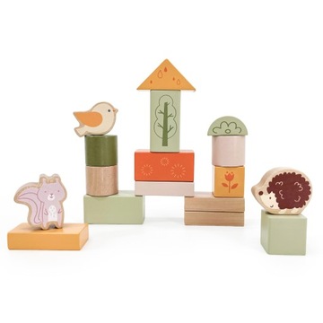 НАБОР ДЕРЕВЯННЫХ БЛОКОВ VIGA PolarB ЗЕЛЕНЫЕ ЖИВОТНЫЕ, 50 ЭЛЕМЕНТОВ