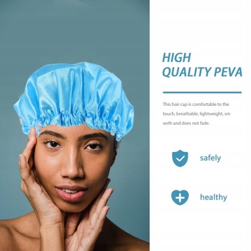 Двухслойные шапочки для душа с завитками, 4 шт.