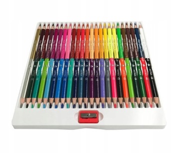 Карандаши Astra двусторонние, 24 штуки + точилка