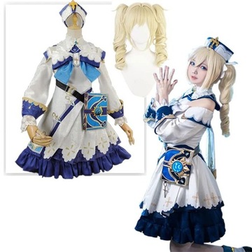 Słodki Genshin Impact Barbara Cosplay Kostium Peruka