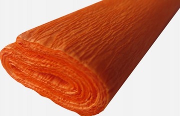 BIBUŁA DEKOR MARSZCZONA POMARAŃCZOWA