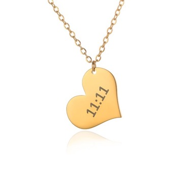 Stainless Steel Angel Number Bar Necklace 1111