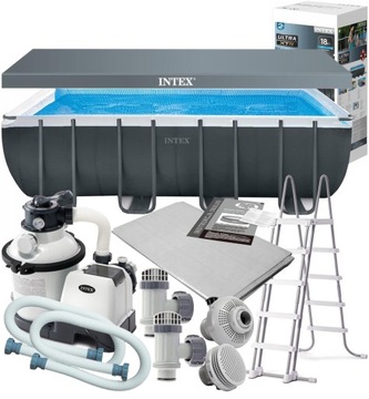 INTEX 26356 BASEN STELAŻOWY 549x274x132cm POMPA PIASKOWA