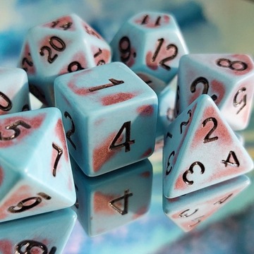 NIEBO I PIEKŁO ZESTAW 7 KOŚCI KOSTEK RPG