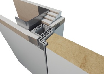 ПОЛНЫЕ СКРЫТЫЕ двери Sara Color Левая 90, открывание внутрь + дверная коробка