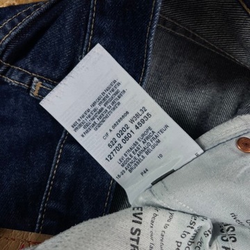 Spodnie Jeansowe LEVIS 502 02 38x32 Proste Dżins Jeans Męskie Denim