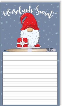 NOTES Z MAGNESEM ŚWIĄTECZNY PREZENT MIKOŁAJ WZORY