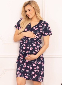 НОЧНАЯ РУБАШКА ПИЖАМА ДЛЯ беременностей РОЖДЕНИЯ КОРМЛЕНИЕ L