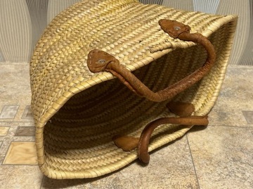 СУМКА СУМКА КОРЗИНА АНГЛИЯ КОЖАНЫЕ РУЧКИ