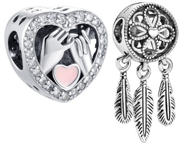 Zawieszki do Bransoletek Charms ZESTAW Charms 2 SZTUKI Charmsy MODA TRUSKY