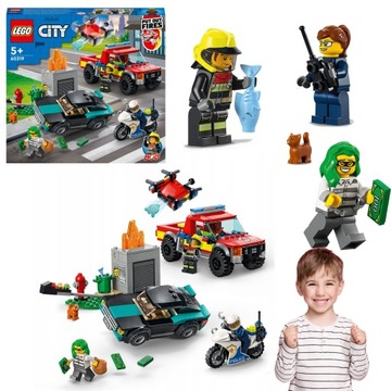 LEGO CITY AKCJA MISJA STRAŻACKA I POLICYJNY POŚCIG
