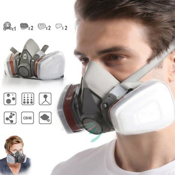 PAINT MASK 6200 ПОЛУМАСКА ЗАЩИТА ОТ ПЫЛИ ПЕСТИЦИДОВ + ФИЛЬТР