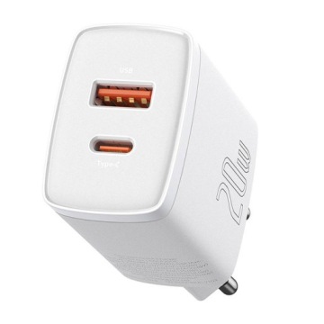 Быстрое зарядное устройство Baseus Dual USB-C мощностью 20 Вт для iPhone с кабелем Lightning