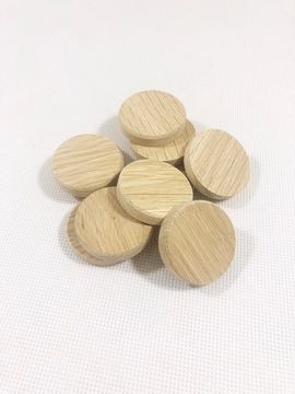 Zaślepki fleki drewniane dąb fi30mm 10szt