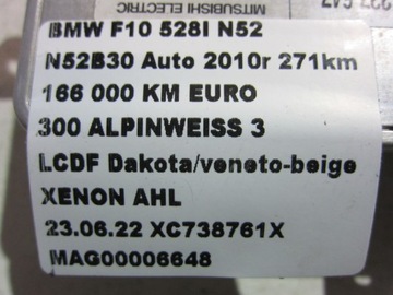 BMW F10 F11 F20 MĚNIČ XENON MODUL 7237647