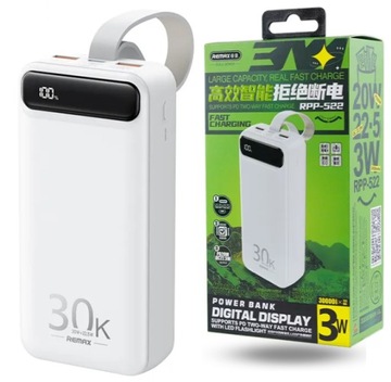 POWER BANK POWERBANK 30000mAh 22W SZYBKA ŁADOWARKA