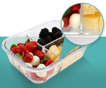 3 НАБОРА СТЕКЛЯННЫХ КОНТЕЙНЕРОВ С ОТДЕЛЕНИЯМИ ДЛЯ ПИЩЕВЫХ ПИЩЕВ CLASSBACH C-FHD