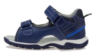 SKÓRZANE SANDAŁY CHŁOPIĘCE BUTY DZIECIĘCE SANDAŁKI NA RZEPY R. 30