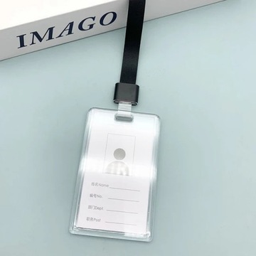 Прозрачный акриловый чехол для карты, держатель для бейджа, раздвижная компания