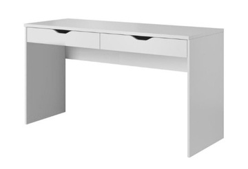 Biurko komputerowe z szufladami 138 cm duże Biały