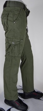 БРЮКИ-КАРГО Весна/Лето Эластичный Ремень Зеленый 34