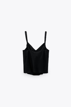 ZARA TOP DAMSKI CZARNY KLASYCZNY PROSTY XS 1HEX