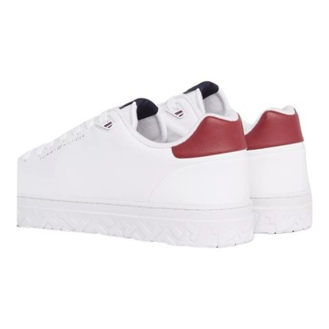 TOMMY HILFIGER BUTY MĘSKIE COURT THICK CUPSOLE LEATHER BIAŁE r.43