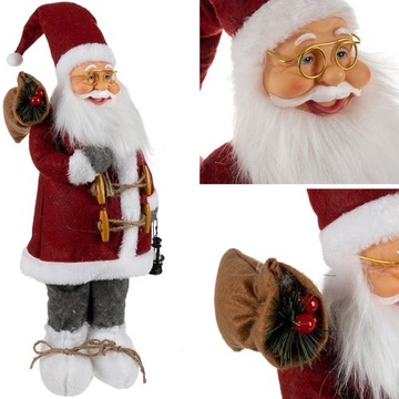 Święty Mikołaj na Święta Świąteczny Figurka Duży 45 cm Ozdoba Dekoracja XL