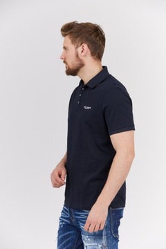 ARMANI EXCHANGE Granatowa koszulka polo z logo r S