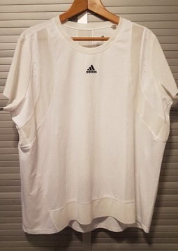 T-shirt damski adidas heat.rdy funkcyjna sportowa koszulka biała 3XL