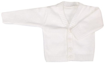 Белый кардиган для мальчика на крещение 62