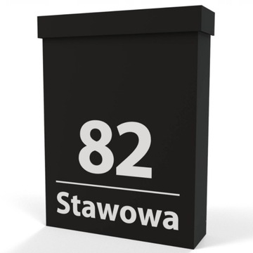 SKRZYNKA NA LISTY Z ADRESEM POCZTOWA Z NUMEREM DOMU DUŻA 31x22 cm