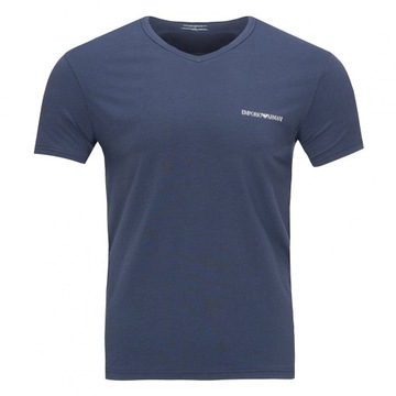 Emporio Armani t-shirt koszulka męska granatowa v-neck M