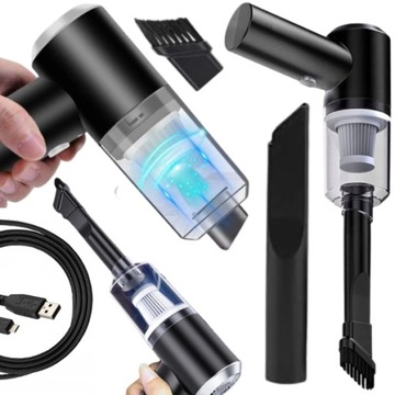 Беспроводной автомобильный пылесос для домашних автомобилей, ручной вентилятор, 2 насадки