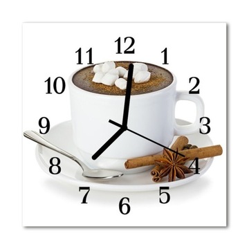 Бесшумные настенные часы из шоколадного стекла для кухни.