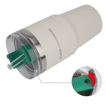 STANLEY ICEFLOW ВАКУУМНАЯ КРУЖКА ИЗ НЕРЖАВЕЮЩЕЙ СТАЛИ С СОЛОМОЙ ДЛЯ АВТОМОБИЛЯ