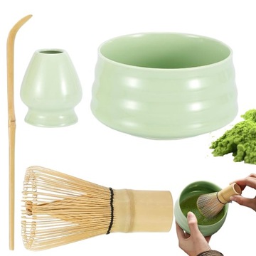 ZESTAW PREZENTOWY STARTOWY DO HERBATY MATCHA CHASEN CHASHAKU MATCHAWAN