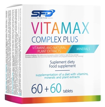 SFD VITAMAX COMPLEX PLUS WITAMINY MINERAŁY 60 PORCJI SAMOPOCZUCIE ODPORNOŚĆ