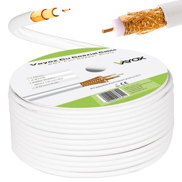 КАБЕЛЬ КОАКСИАЛЬНЫЙ АНТЕННЫЙ КАБЕЛЬ МЕДНЫЙ CU 50М