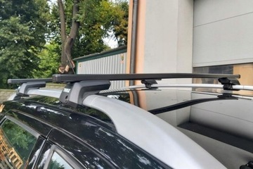 NOHY KUFRU STŘECHA THULE RAISED RAIL EVO ČERNÉ 4 KUSY + NOSNÍKU OCELOVÉ SQUAREBAR 118 CM