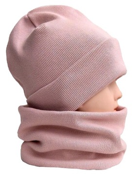 Czapka i komin dziecięcy jesień-zima 3-12 lat