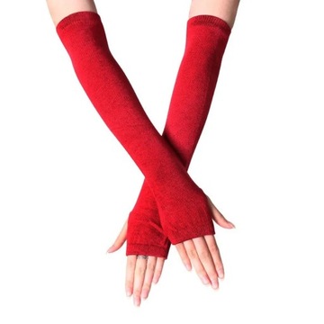 Unisex Long Fingerless Gloves Gloves Arm Cover Striped Cotton Wrist