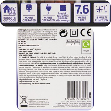 Гирлянда сосульки дождь штора 240 LED