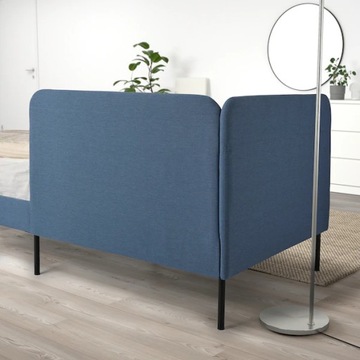 ИКЕА БЛАКУЛЛЕН | Knisa Каркас кровати с мягкой обивкой среднего синего цвета | 90х200 см