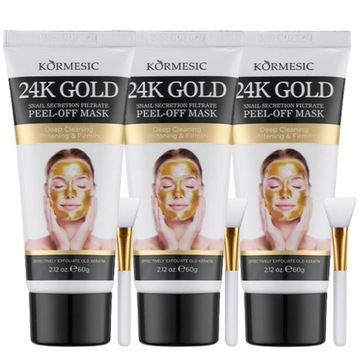 Отслаивающаяся маска для лица с нано-золотом 24 карата, коллагеновая маска-пленка, корейская улитка
