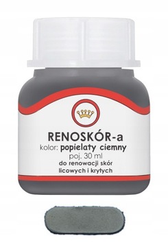 RENOSKÓR FARBA LAKIER DO SKÓRY POPIELATY CIEMNY 30